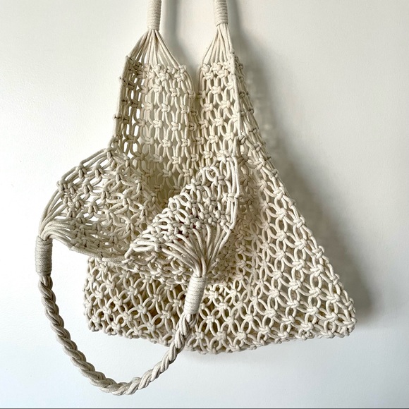 Miss Patina Debbie Woven Net Shopping Beach Bag - Picture 3 of 3